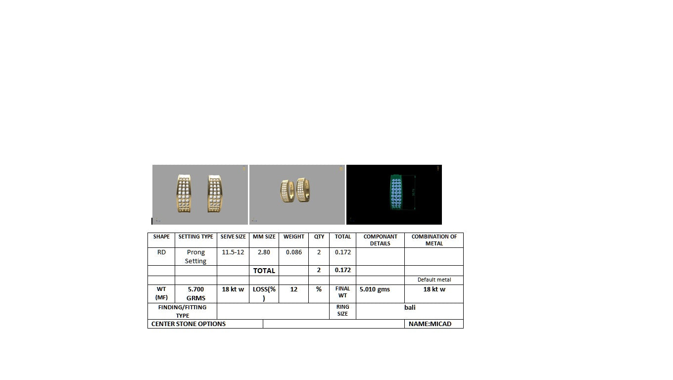 3D Jewelry Design Earring Files JCAD 14