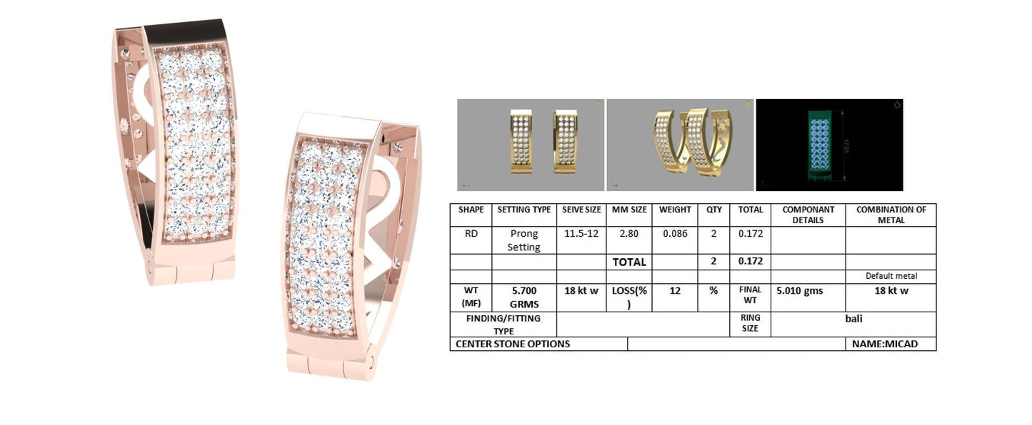 3D Jewelry Design Earring Files JCAD 16