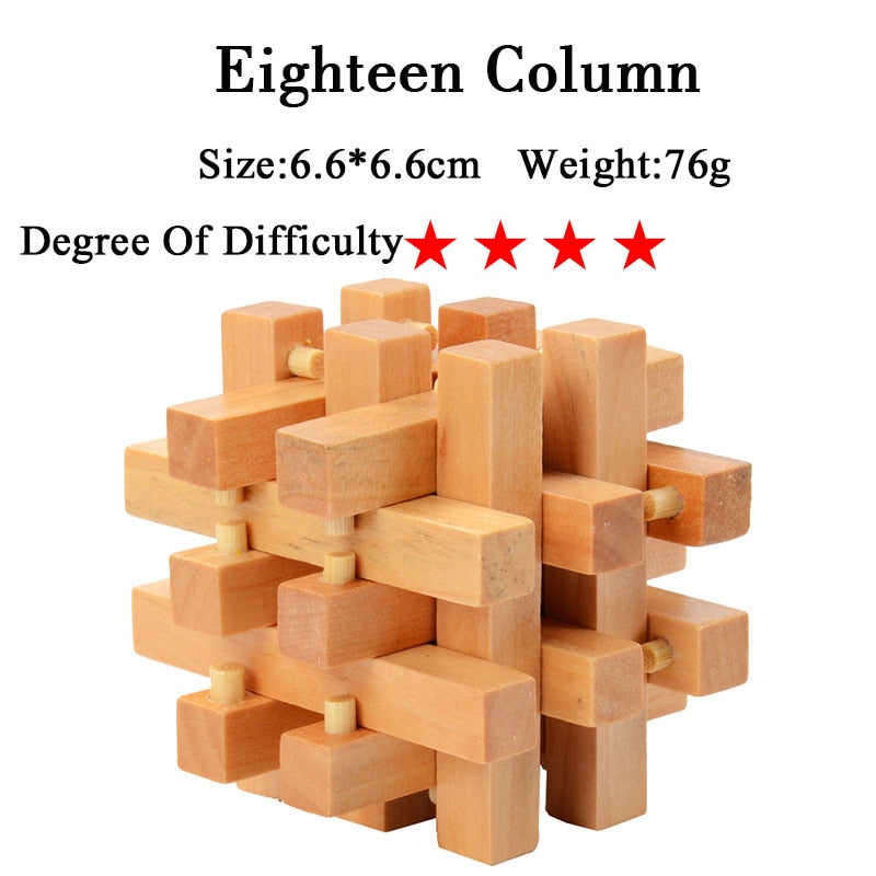 Challenge Your Mind with our IQ 3D Wooden Brain Teaser Game - Perfect for Kids and Adults