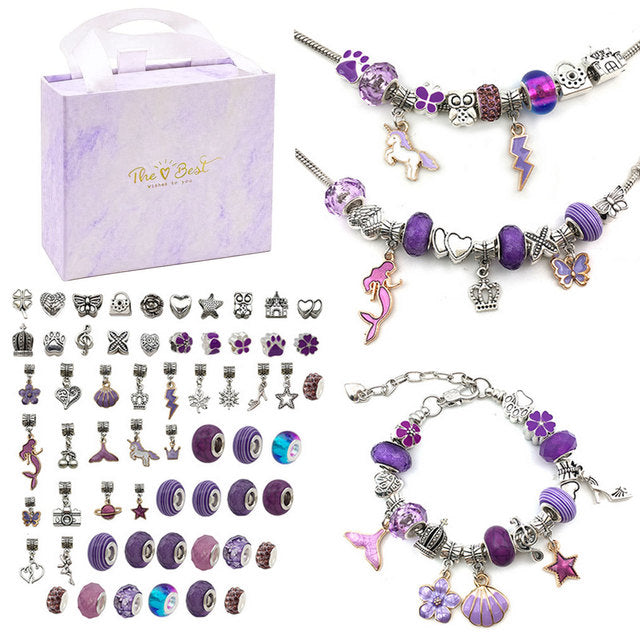 Get Creative with Our 112 PCS DIY Jewelry Charm Kit - Perfect for Making Unique Necklaces and Bracelets