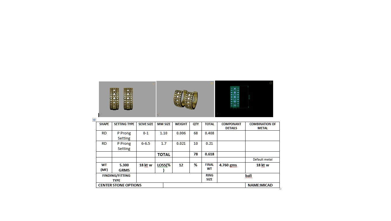 3D Jewelry Design Earring Files JCAD 2