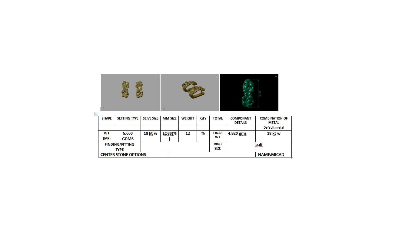 3D Jewelry Design Earring Files JCAD 20