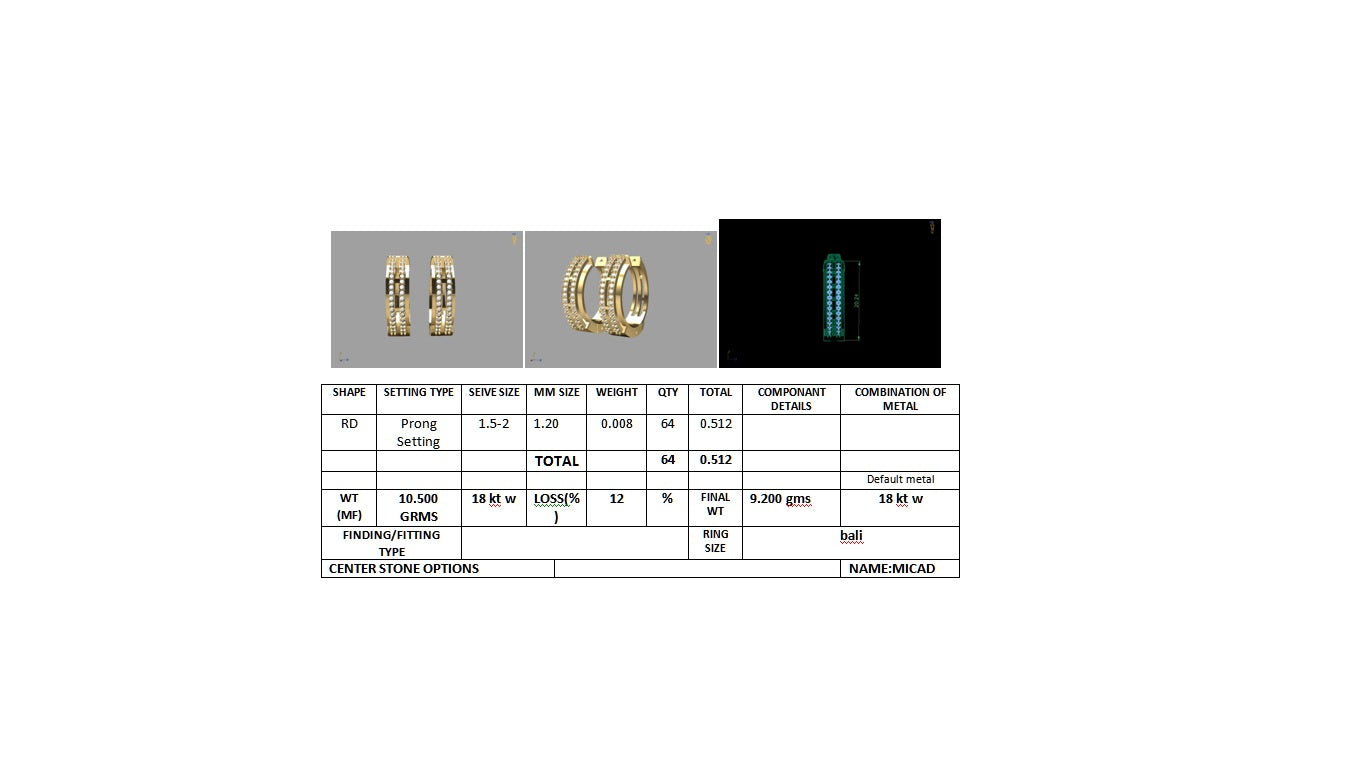 3D Jewelry Design Earring Files JCAD 21