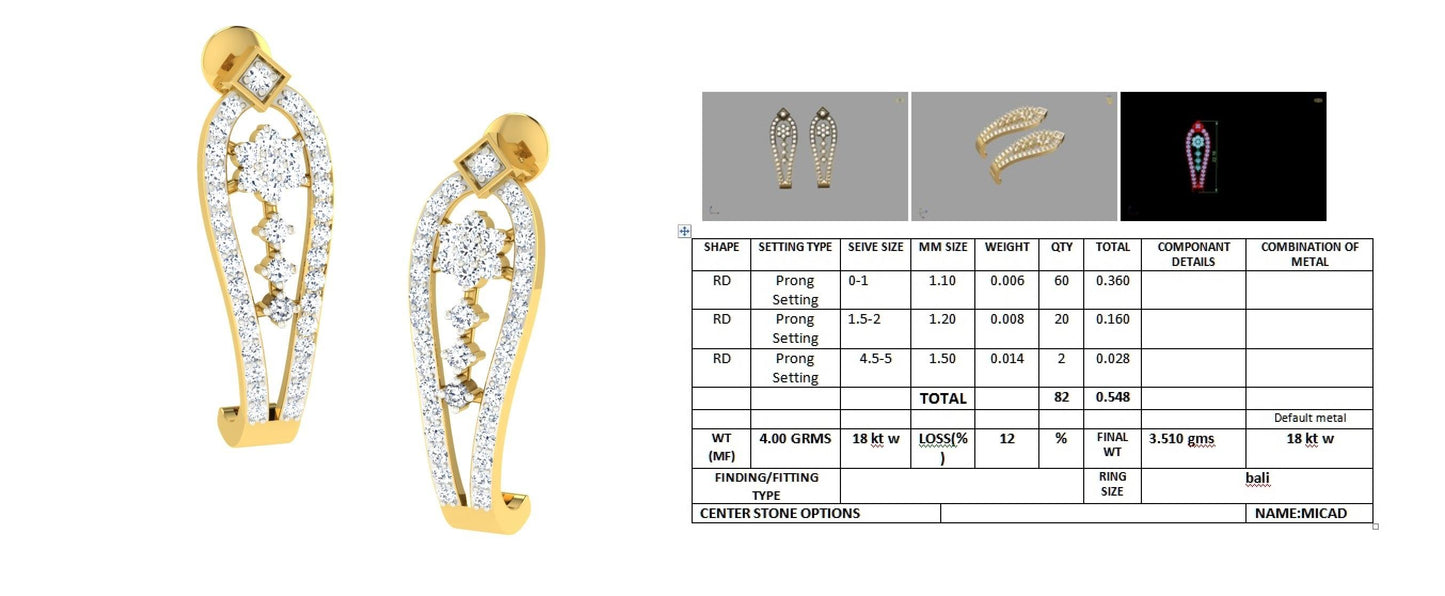 3D Jewelry Design Earring Files JCAD 28