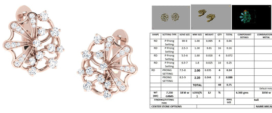 3D Jewelry Design Earring Files JCAD 3