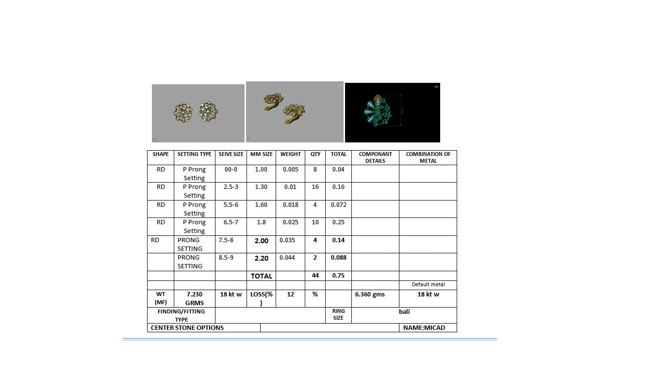 3D Jewelry Design Earring Files JCAD 3