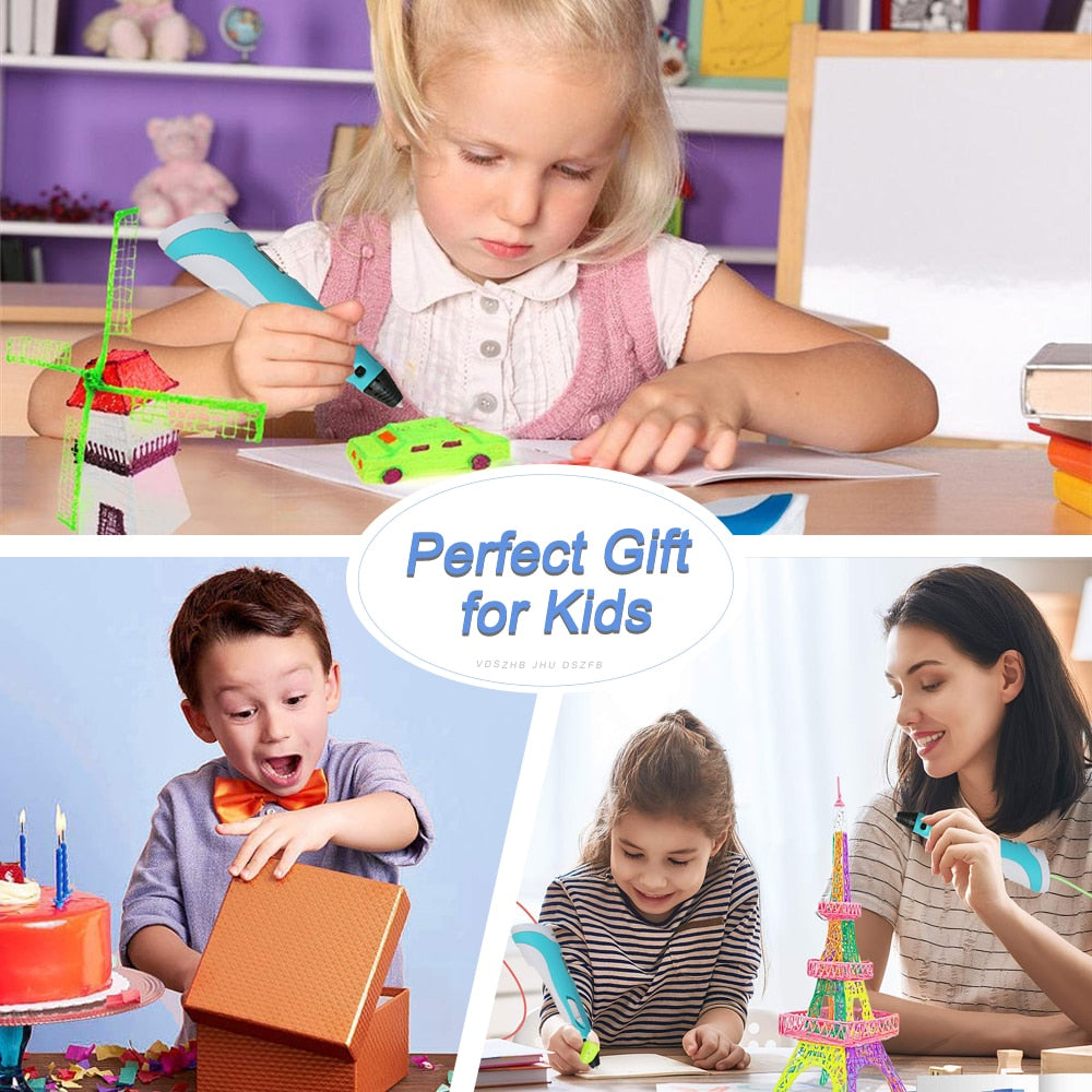 Unleash Your Child's Creativity with Our 3D Printing Pen - Perfect DIY Toy and Birthday Gift for Kids - Compatible with PLA and ABS Filament - USB RP800A