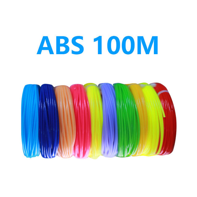 Endless Possibilities with Our 3D Pen Filament - 50/100/200 Meters Rainbow Colors Refills for 3D Printing and Drawing