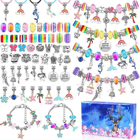 Get Creative with Our 112 PCS DIY Jewelry Charm Kit - Perfect for Making Unique Necklaces and Bracelets