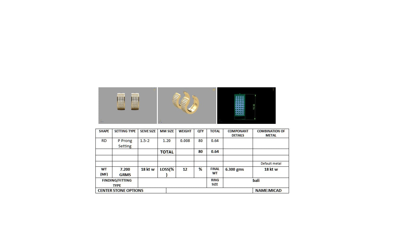 3D Jewelry Design Earring Files JCAD 6