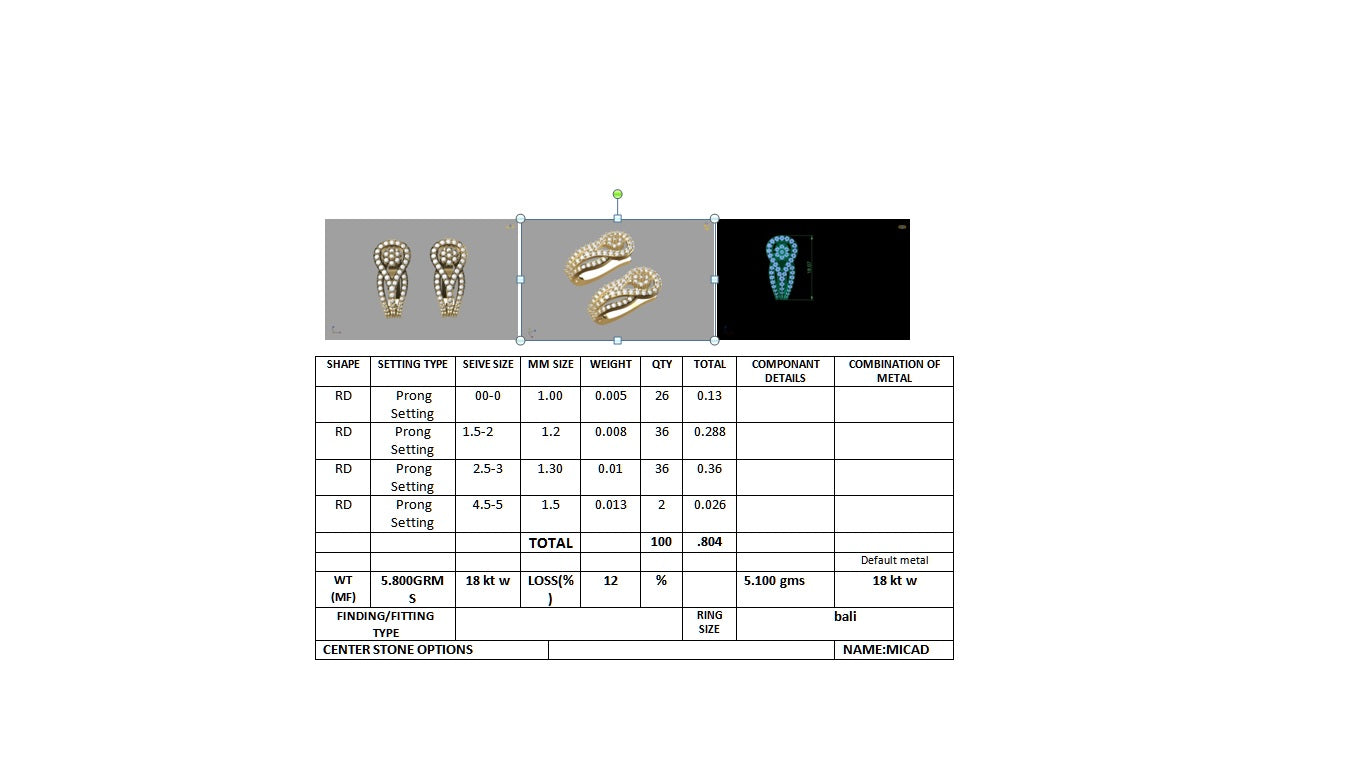 3D Jewelry Design Earring Files JCAD 7