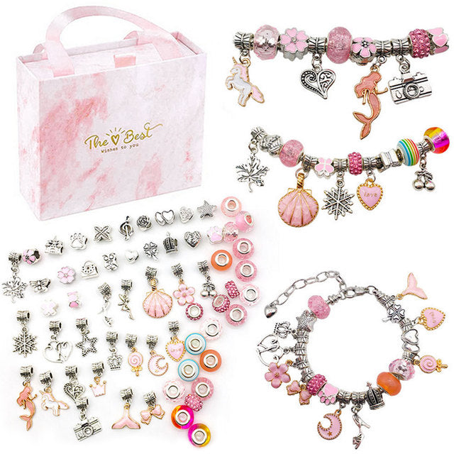 Get Creative with Our 112 PCS DIY Jewelry Charm Kit - Perfect for Making Unique Necklaces and Bracelets