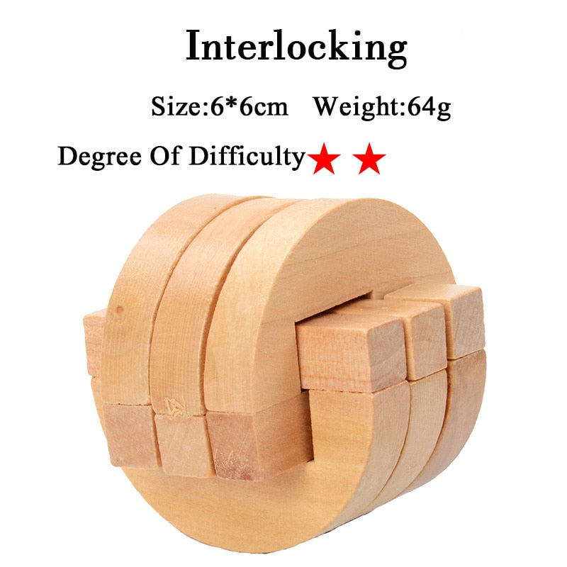 Challenge Your Mind with our IQ 3D Wooden Brain Teaser Game - Perfect for Kids and Adults