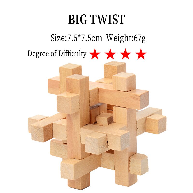 Challenge Your Mind with our IQ 3D Wooden Brain Teaser Game - Perfect for Kids and Adults