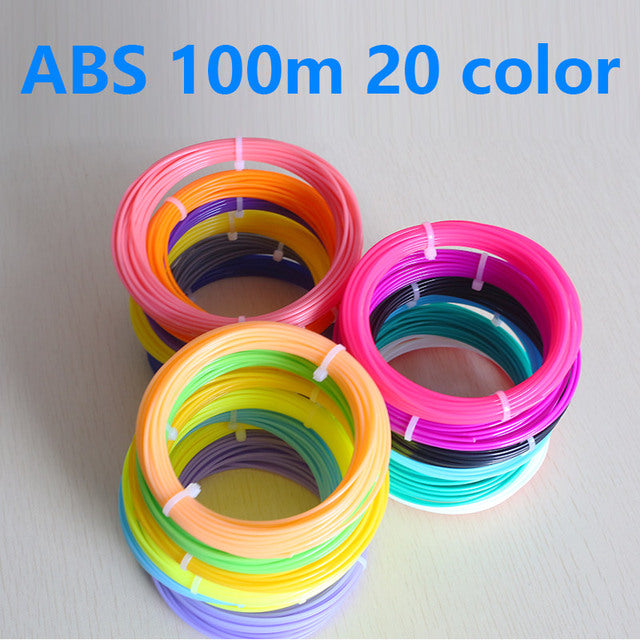 Endless Possibilities with Our 3D Pen Filament - 50/100/200 Meters Rainbow Colors Refills for 3D Printing and Drawing