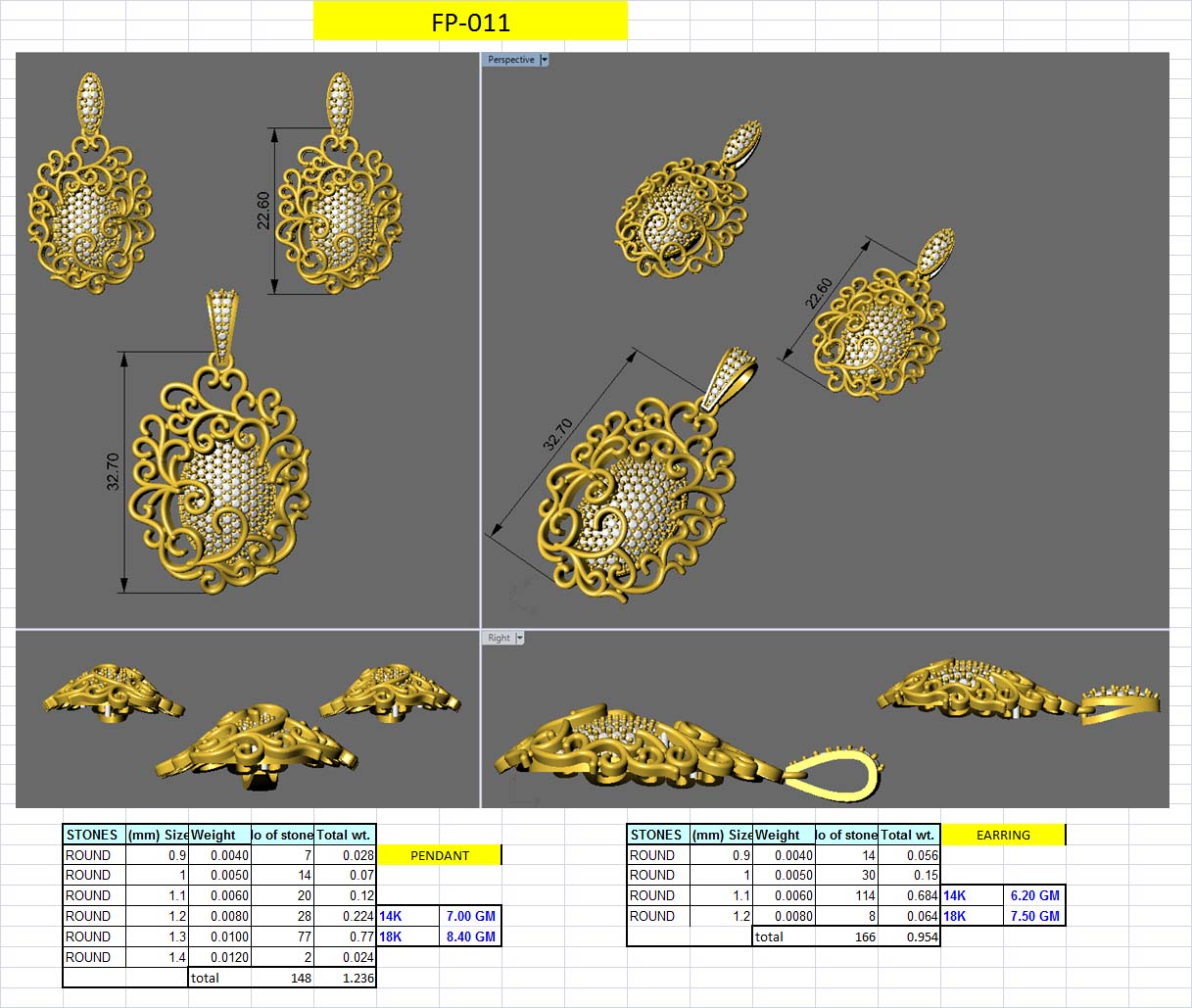 3D Jewelry Design Set Files STL 3DM AFP00062 – 3D Jewelry Models | STL ...