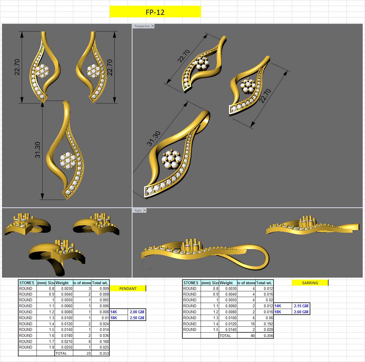 3D Jewelry Design Set Files STL 3DM AFP00063