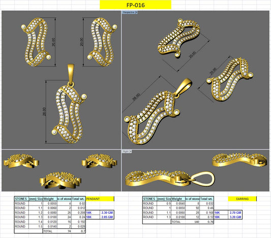 3D Jewelry Design Set Files STL 3DM AFP00067