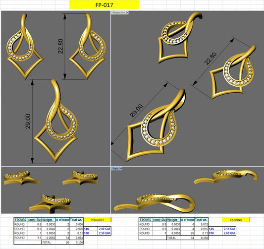 3D Jewelry Design Set Files STL 3DM AFP00068