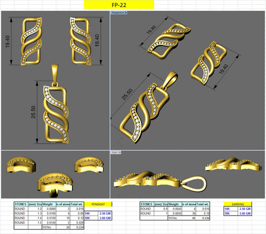 3D Jewelry Design Set Files STL 3DM AFP00073