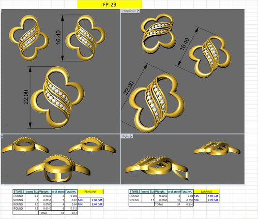 3D Jewelry Design Set Files STL 3DM AFP00074