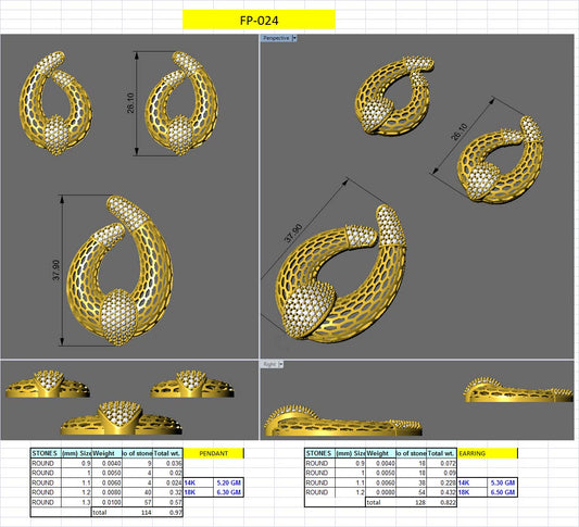 3D Jewelry Design Set Files STL 3DM AFP00075