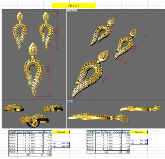 3D Jewelry Design Set Files STL 3DM AFP00076