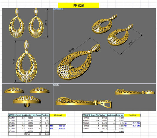 3D Jewelry Design Set Files STL 3DM AFP00077