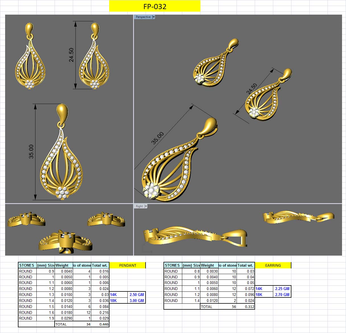 3D Jewelry Design Set Files STL 3DM AFP00083