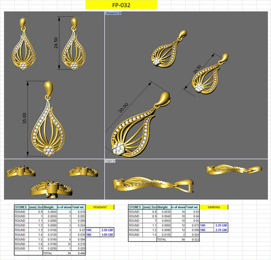 3D Jewelry Design Set Files STL 3DM AFP00083