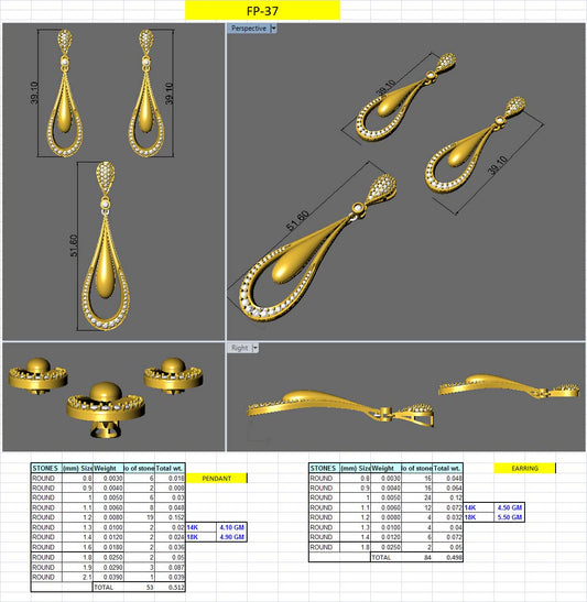 3D Jewelry Design Set Files STL 3DM AFP00087