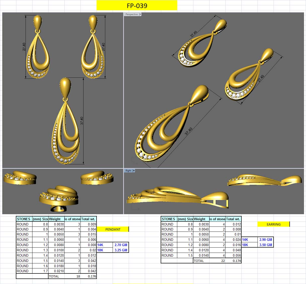 3D Jewelry Design Set Files STL 3DM AFP00088