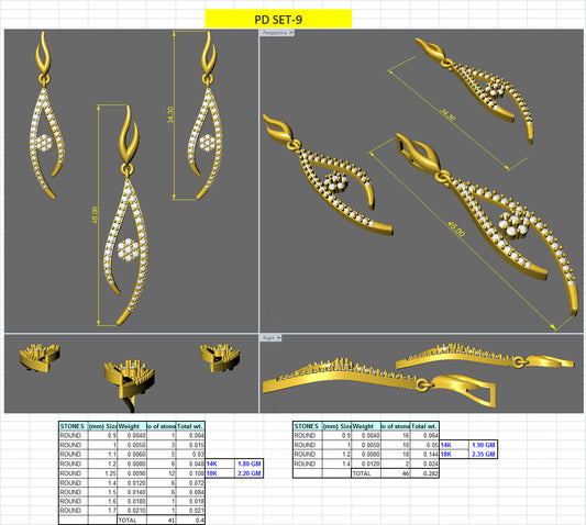 3D Jewelry Design Set Files STL 3DM AFP00089