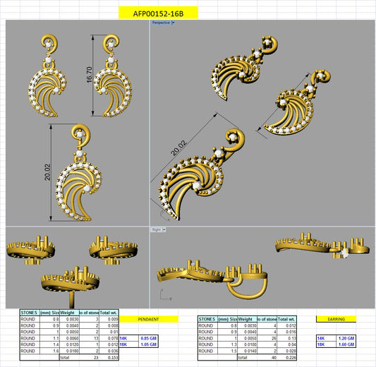 3D Jewelry Design Set Files STL 3DM AFP00152