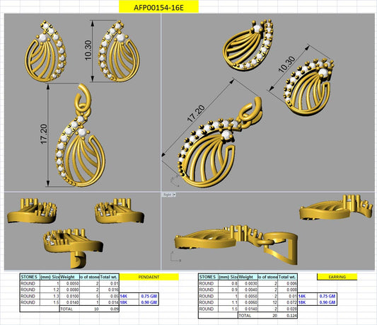 3D Jewelry Design Set Files STL 3DM AFP00154