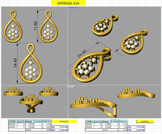 3D Jewelry Design Set Files STL 3DM AFP00161