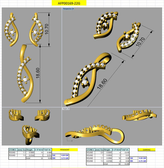 3D Jewelry Design Set Files STL 3DM AFP00169