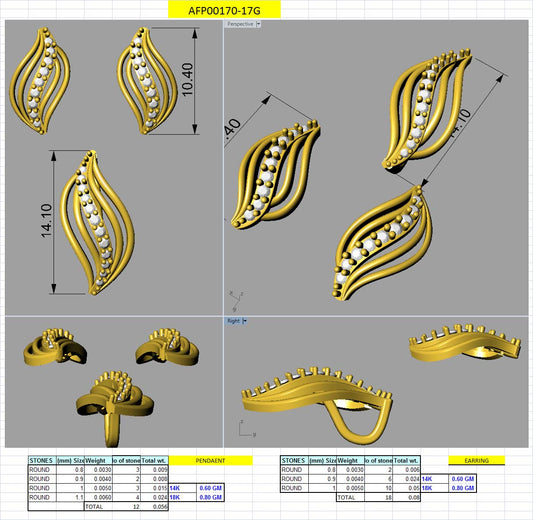 3D Jewelry Design Set Files STL 3DM AFP00170