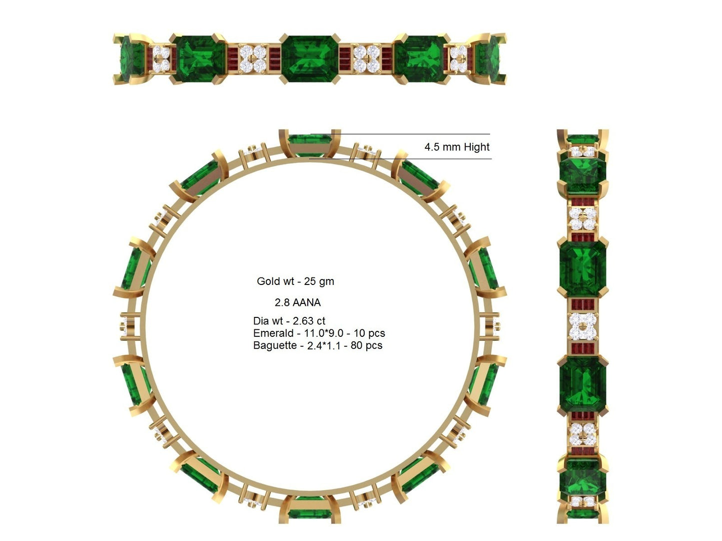 3D Jewelry Files Bracelet Model 3DM STL BG-1163