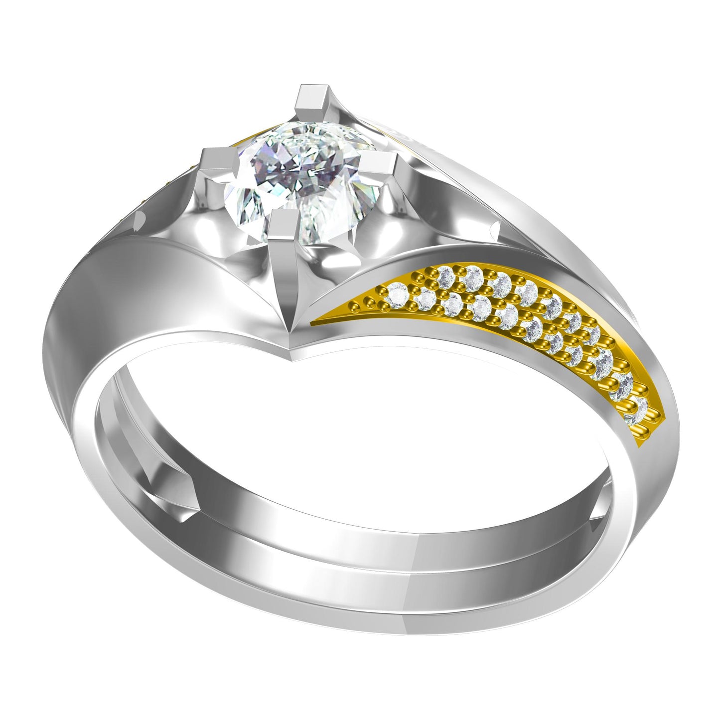 3D Ring Design Files Jewelry Models JCAD CR-0061M