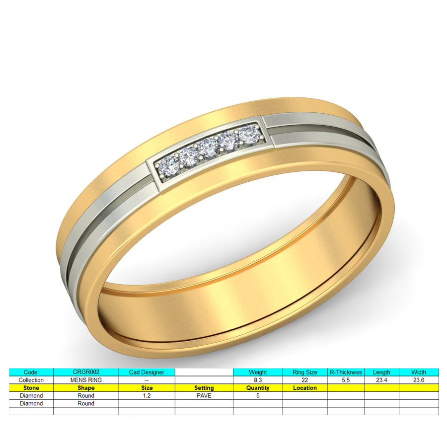 3D Jewelry Files Ring Model 3DM STL CRGR002