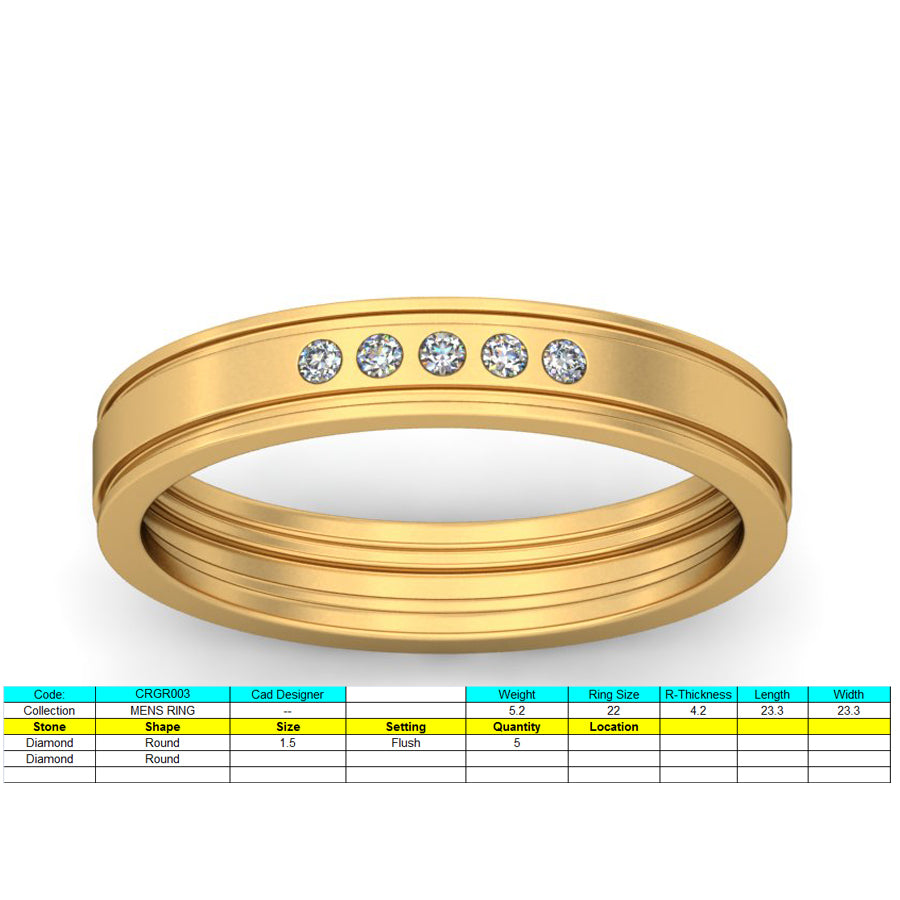 3D Jewelry Files Ring Model 3DM STL CRGR003