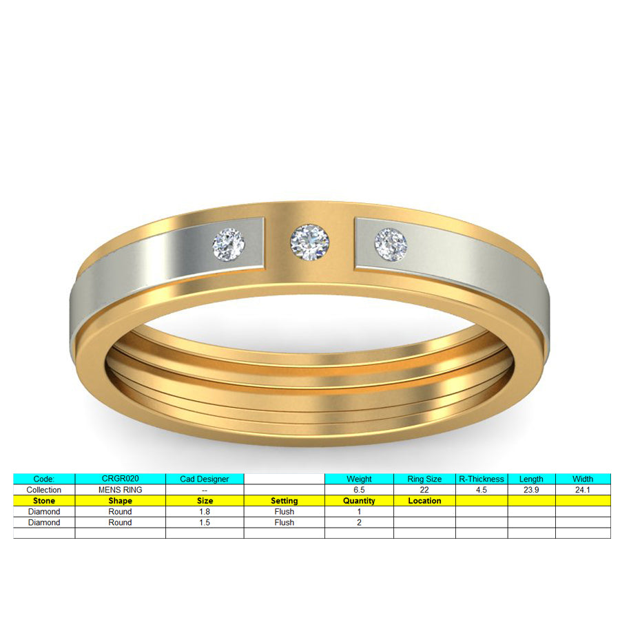 3D Jewelry Files Ring Model 3DM STL CRGR020