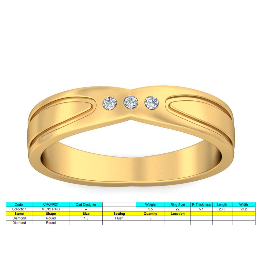 3D Jewelry Files Ring Model 3DM STL CRGR021