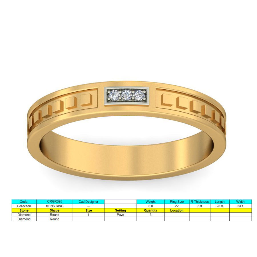 3D Jewelry Files Ring Model 3DM STL CRGR025