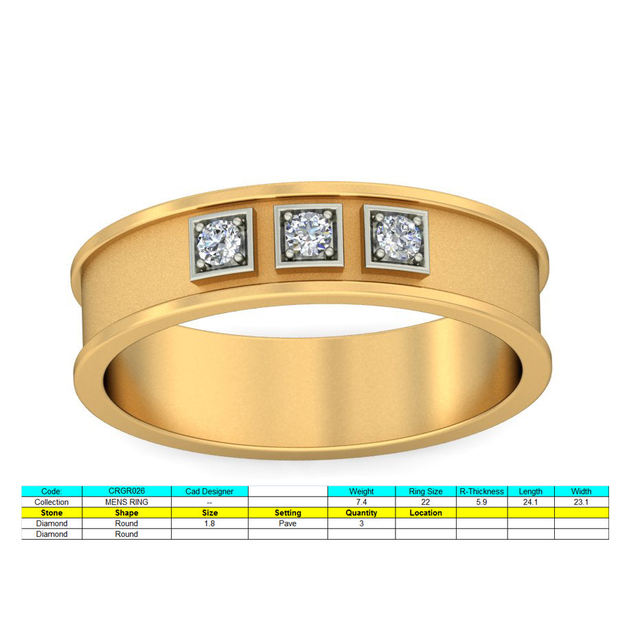 3D Jewelry Files Ring Model 3DM STL CRGR026