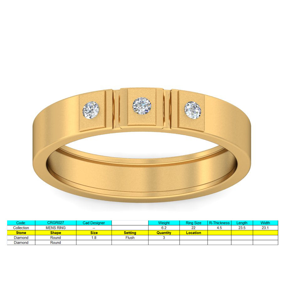 3D Jewelry Files Ring Model 3DM STL CRGR027