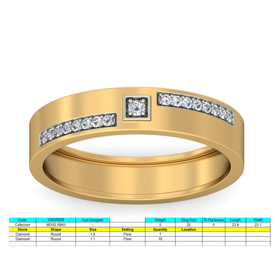 3D Jewelry Files Ring Model 3DM STL CRGR028