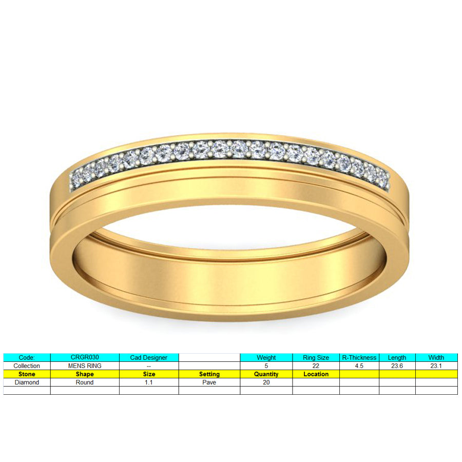 3D Jewelry Files Ring Model 3DM STL CRGR030