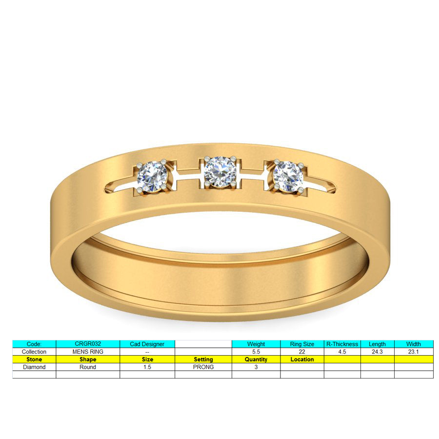 3D Jewelry Files Ring Model 3DM STL CRGR032